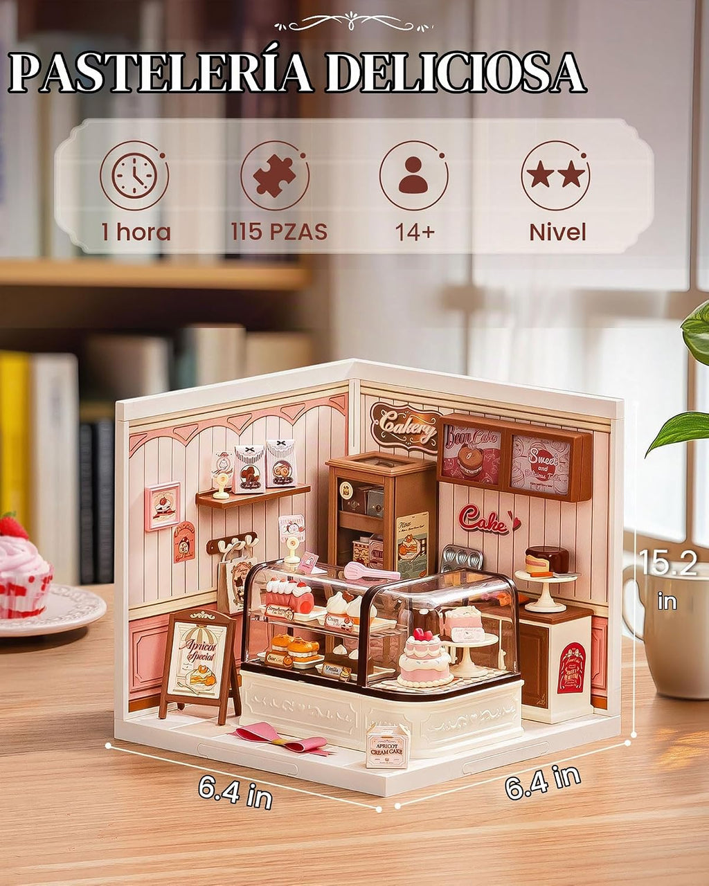 Rolife Super Creator DIY Juego de construcción de casa en miniatura de plástico - Tienda de pasteles