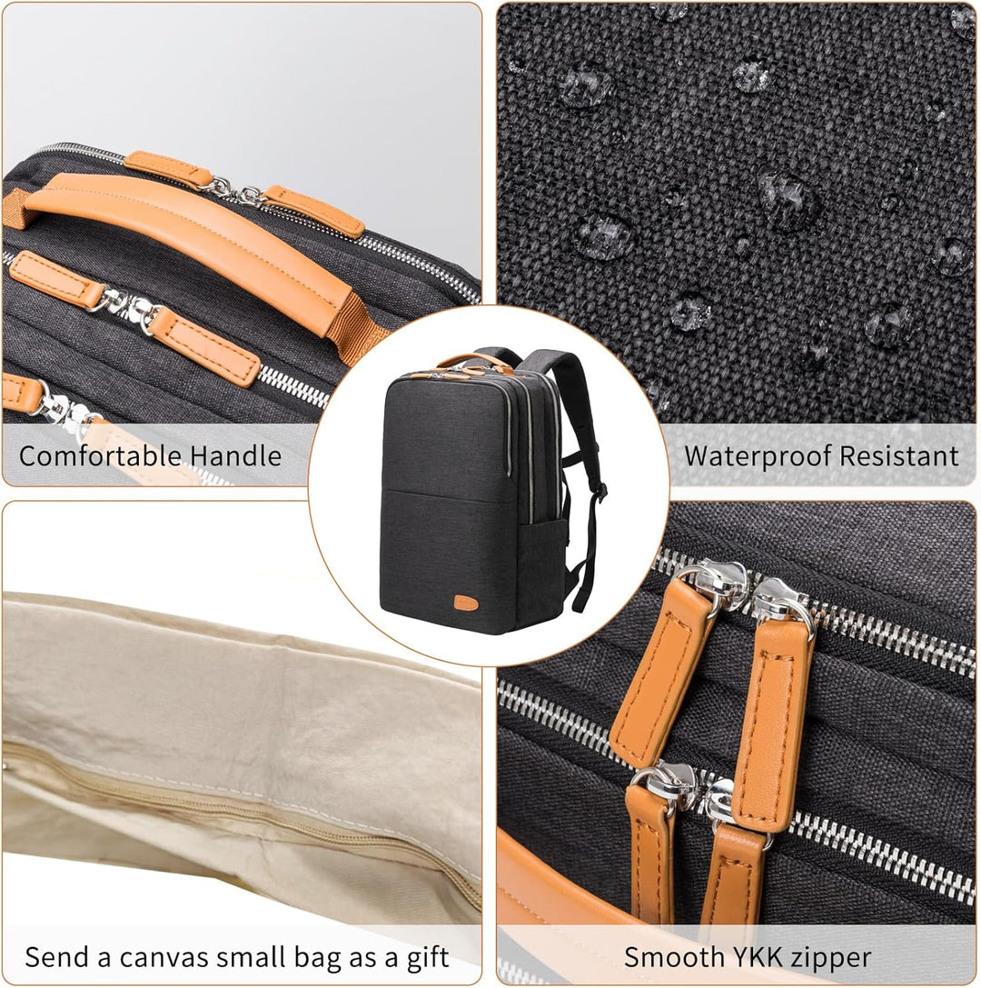 NOBLEMAN Mochila para portátil de viaje para hombres, resistente al...