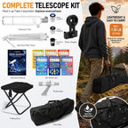 Telescopio para adultos y niños de alta potencia, 3.543 in de apertura