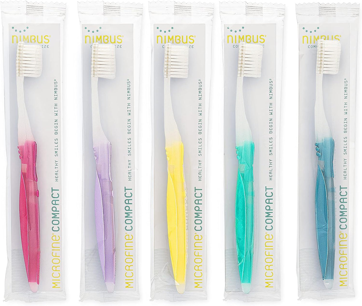 NIMBUS Cepillos de dientes extra suaves (cabeza compacta), cerdas c...