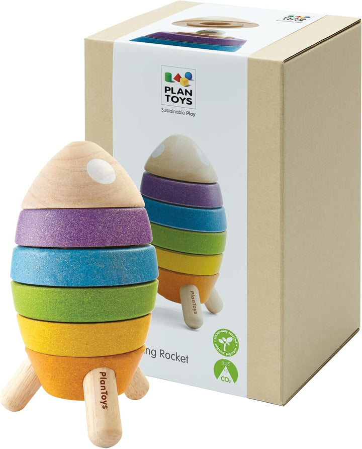 Juguete apilable en forma de árbol de Plan Toys | wooden tree stack...