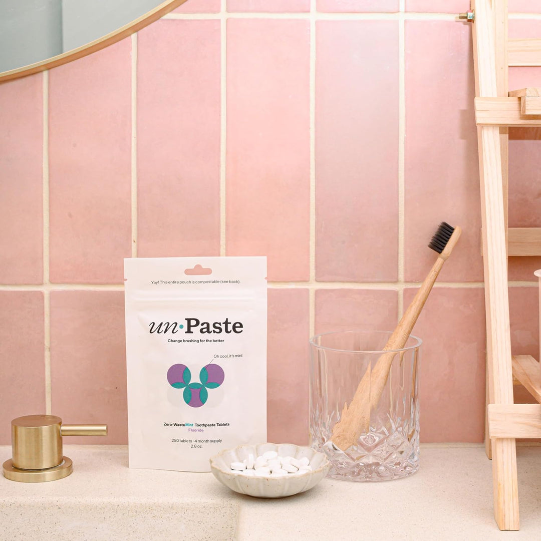 Tabletas de pasta de dientes con flúor sin pegar, menta, 250ct | Xi...