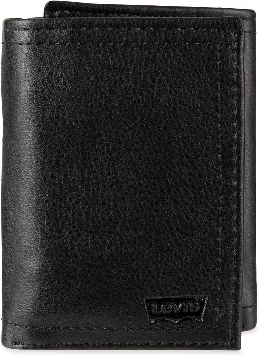 Levi's - Billetera para hombre RFID de tres pliegues, elegante y delgada, Negro (Noir Black)