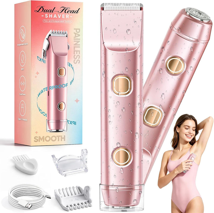 Recortadora de bikini para mujer, maquinilla de afeitar eléctrica y...