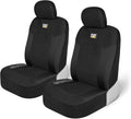 Cat® MeshFlex Fundas de asiento automotriz para automóviles, camiones y SUV (juego de 2) - Fundas de asiento de coche negras para asientos delanteros, protectores de asiento de camión con cómodo