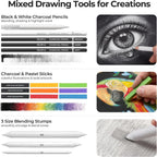 Nicpro Kit de 180 suministros de dibujo artístico, suministros de arte