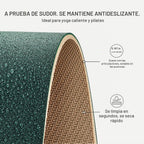 Esterilla de yoga premium – Agarre de poliuretano antideslizante activado por el sudor I Base de goma natural I 0.157 in para yoga, pilates y entrenamientos