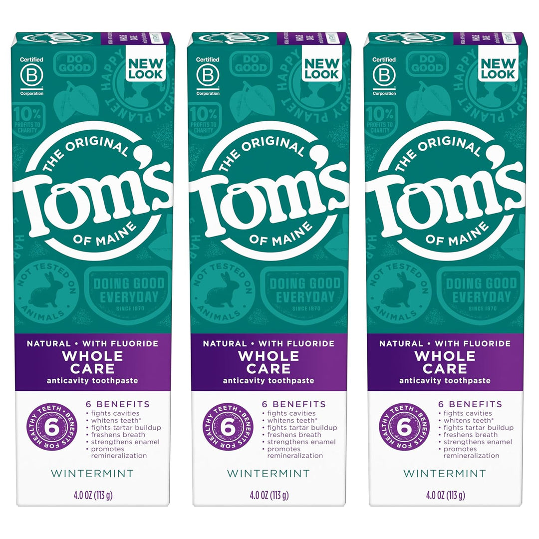 Tom's of Maine Whole Care Pasta de dientes natural con flúor, W...