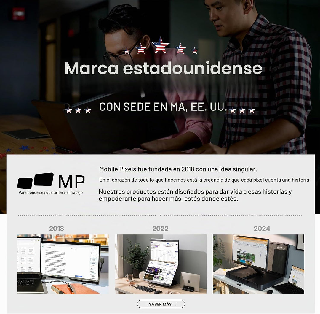 Monitor portátil Duex Plus DS de 13,3" de píxeles móviles 2026...