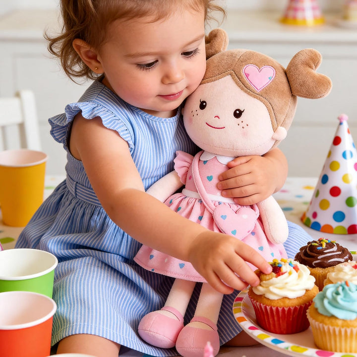 Onetoo First Baby Dolls - Muñeco de trapo de felpa suave para niñas...