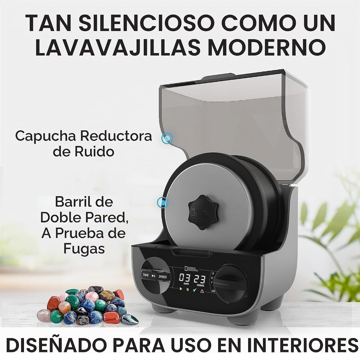 National Geographic - Kit de vaso de roca ultra silencioso para niños y