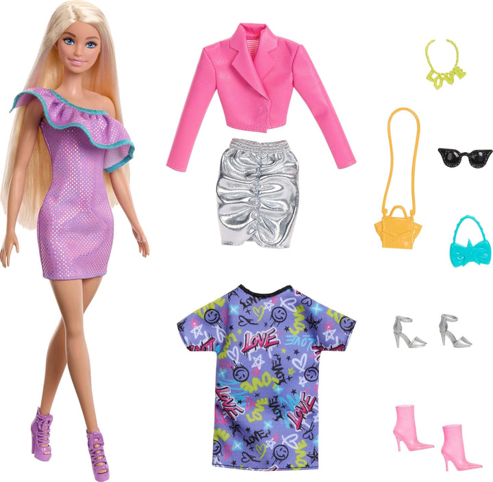 Muñeca Barbie con ropa y accesorios