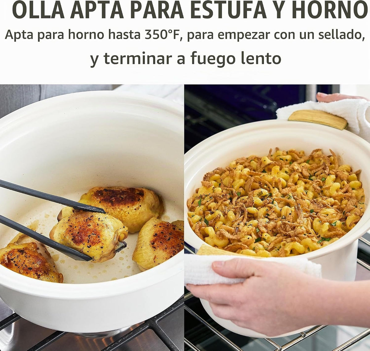 GreenLife 6QT - Olla de cocción lenta antiadherente de cerámica