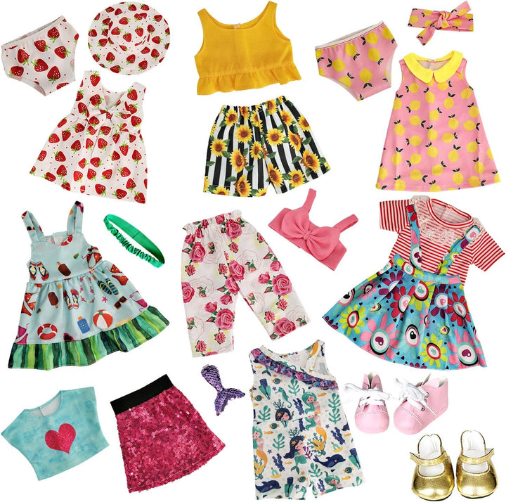 HOAKWA Ropa y accesorios de muñeca americana para muñecas de 18 pul...