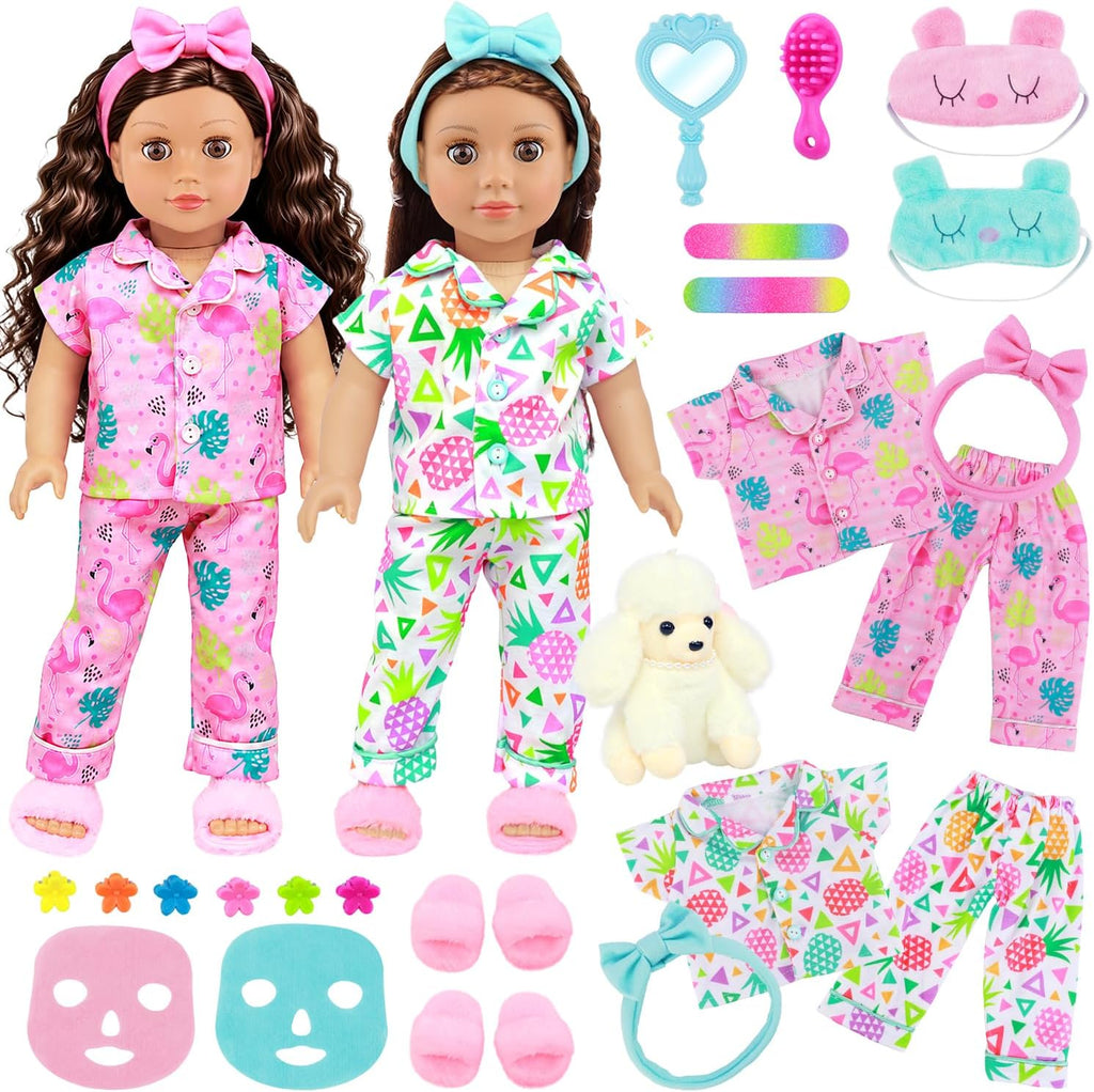 ZITA ELEMENT Ropa de muñeca de niña de 18 pulgadas, accesorios de fiesta de