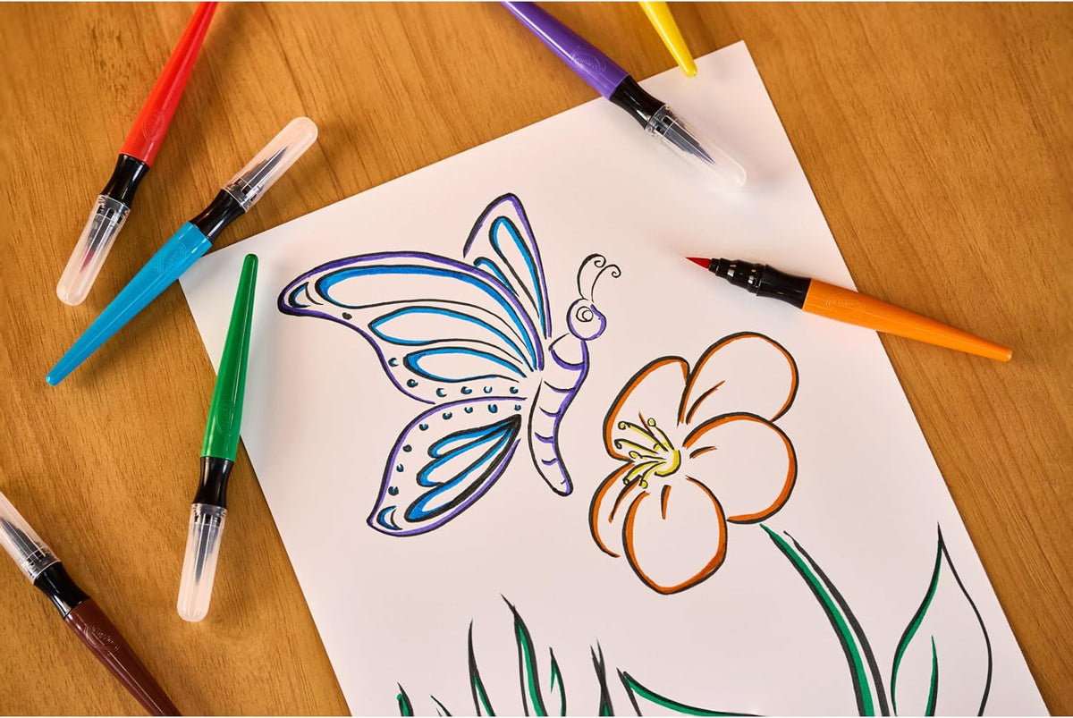 Crayola - Pinceles de pintura sin goteo, juego de colores surtidos, 40 unidades, regalo creativo para niños y adolescentes
