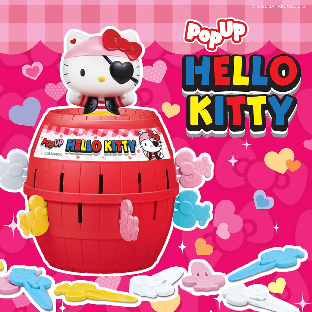 TOMY Pop Up Hello Kitty Game - Juego de acción familiar - 2-4 jugadores