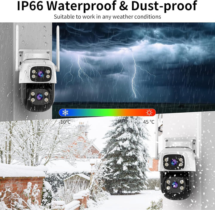 VSTARCAM Cámaras de seguridad de doble lente inalámbricas para exte...