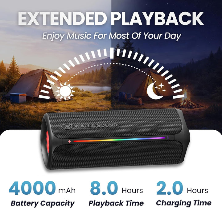 Walla Boom+ Altavoz Bluetooth portátil \u2013 Audio de alta potenci...