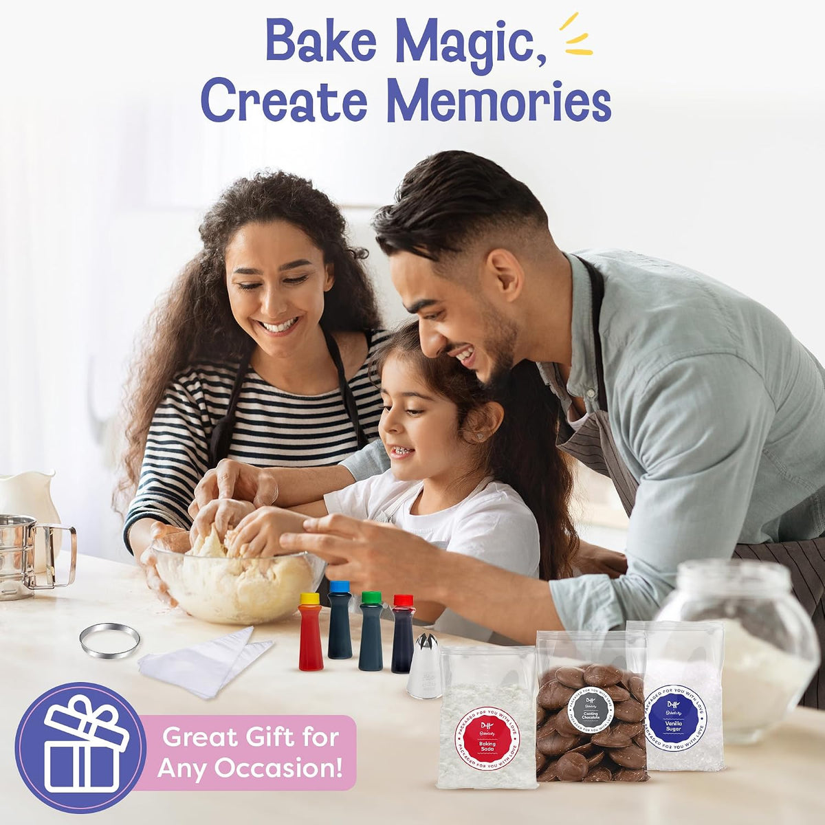 Baketivity x Kit para hornear galletas de unicornio Duff Goldman para niños