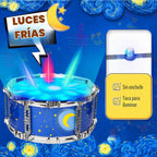 Kit de Batería para Niños pequeños para edades de 3-5 años Juguete musical con taburete para niños y niñas