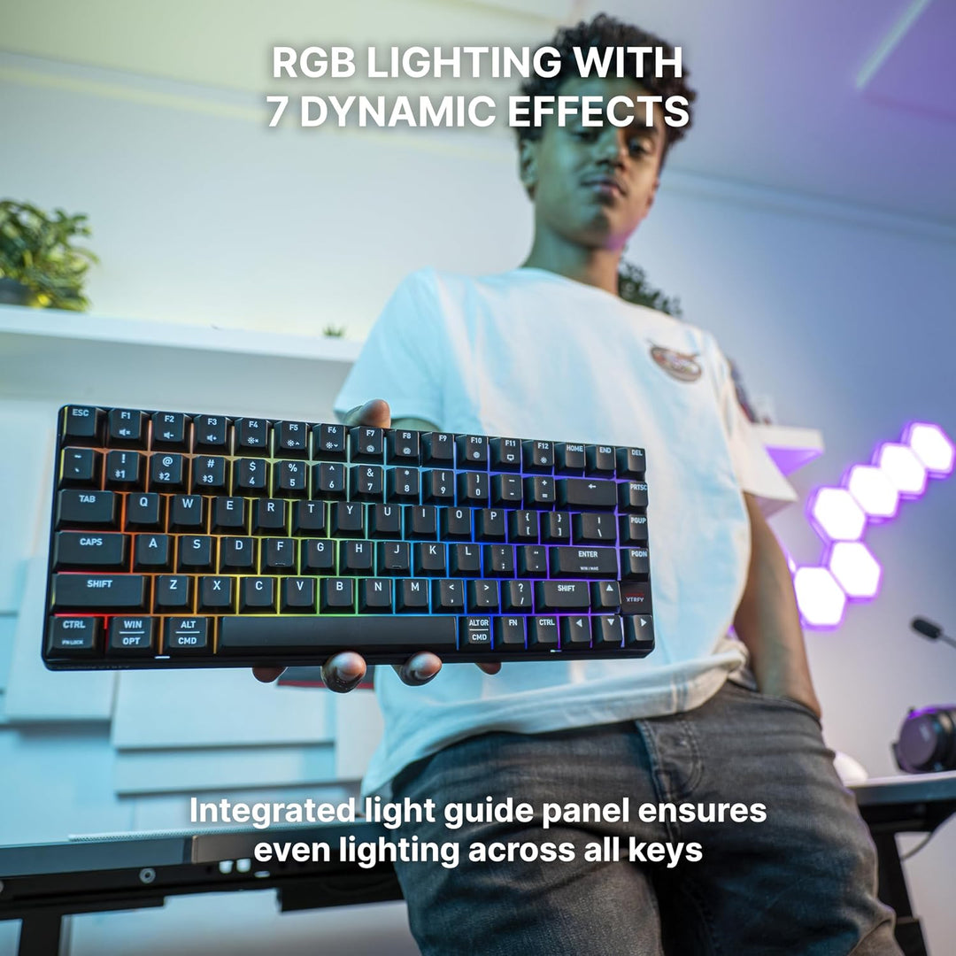 CHERRY XTRFY K33 - Teclado compacto inalámbrico, 75% Mem-chanical p...