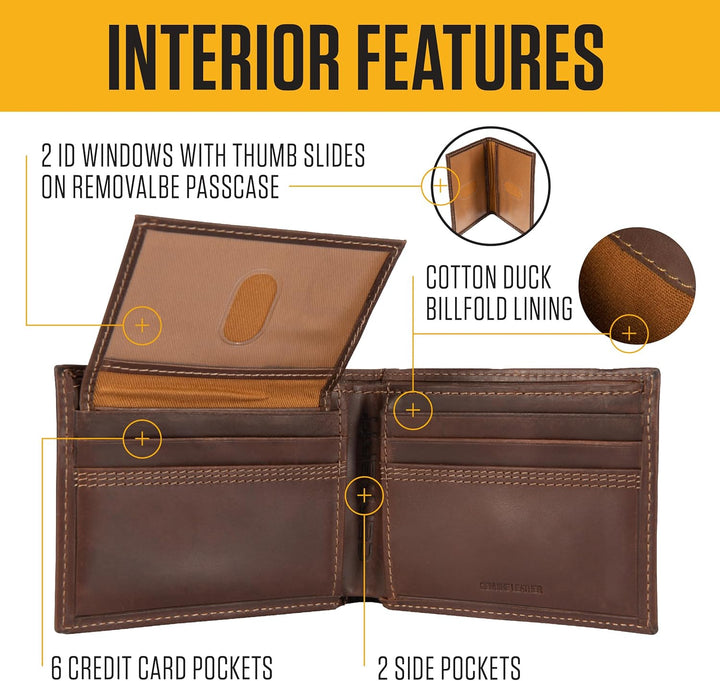 Carhartt Cartera de lona con tarjetero para pasaportes para hombre...