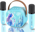 Juguetes de Frozen para niñas, mini máquina de karaoke para niños, juguetes de princesa, 3, 4, 5, 6, 7, 8, 9, 10 años, regalos de cumpleaños, juguetes para niños, micrófonos inalámbricos