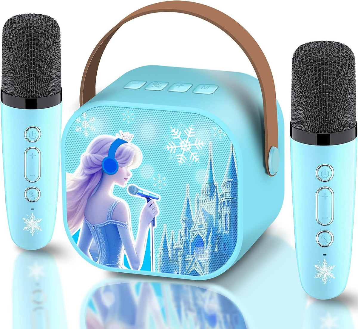 Juguetes de Frozen para niñas, mini máquina de karaoke para niños, juguetes de princesa, 3, 4, 5, 6, 7, 8, 9, 10 años, regalos de cumpleaños, juguetes para niños, micrófonos inalámbricos