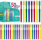 Navona 50 cepillos de dientes desechables con pasta dental incorpor...