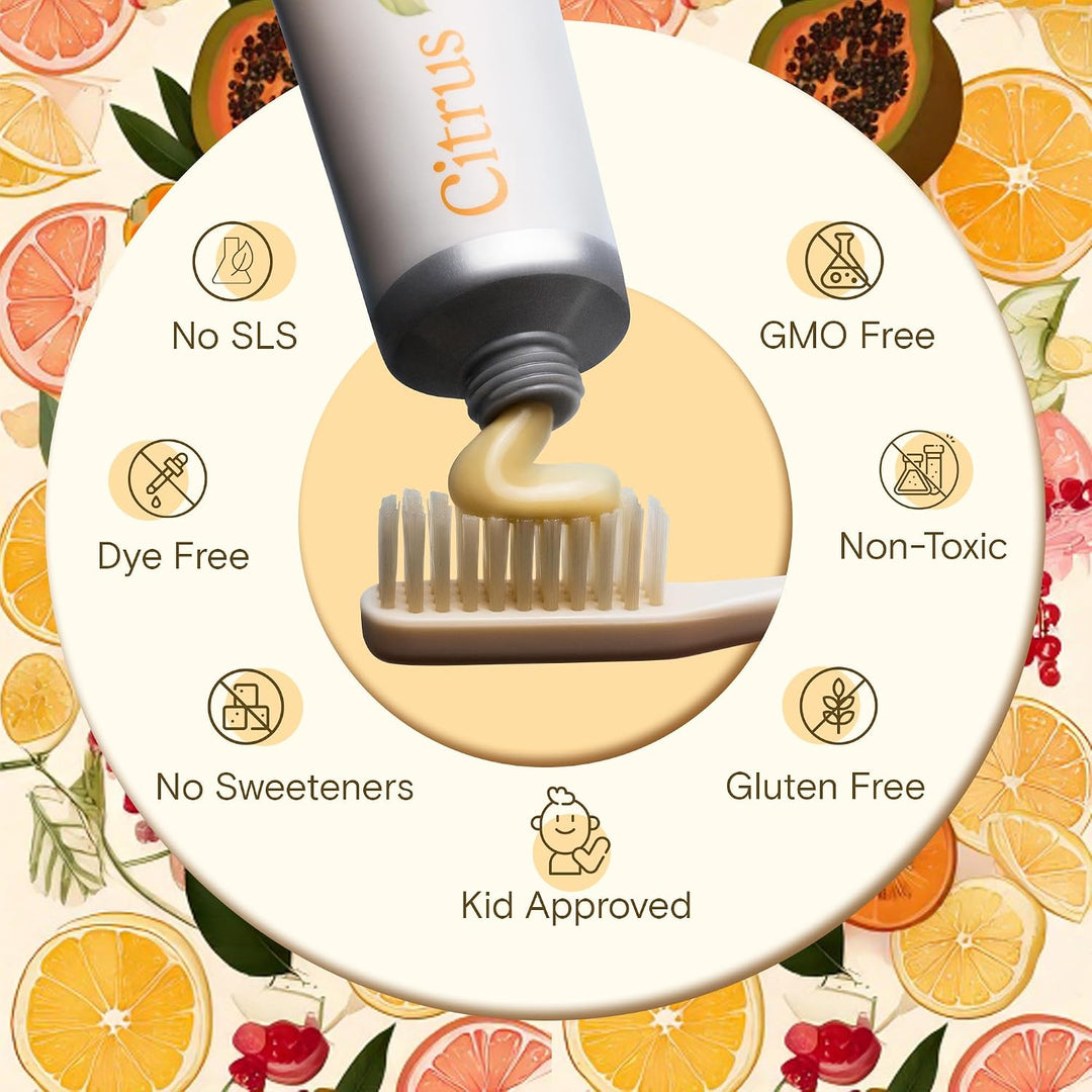 Revitin Pasta de dientes | Gel dental cítrico prebiótico sin flúor...