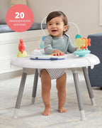 Skip Hop Centro de actividades para bebés 2 en 1 con más de 20 actividades de desarrollo, piano musical iluminado para jugar al tiempo boca abajo, 4 juguetes móviles y con clip y asiento giratorio de