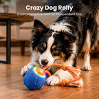 Juguetes interactivos inteligentes para perros, 3 modos de bola rodante automática, juguete Chase Pet con cuerda y sonido de ladrido, resistente a las masticaciones E-TPU, IPX7, bola