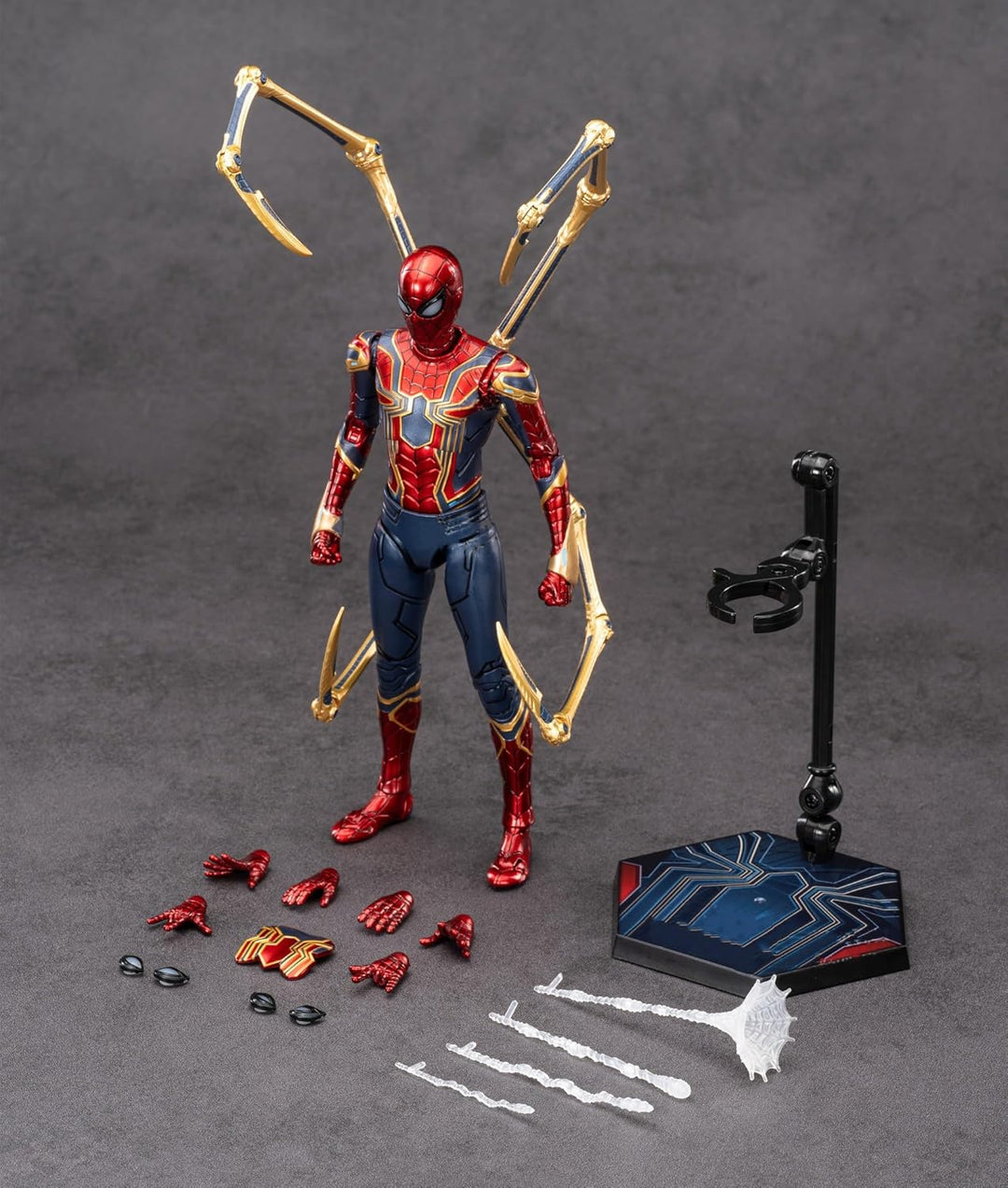 LonullyMege Iron Spider Figuras de acción de 7 pulgadas, escala 1\/...
