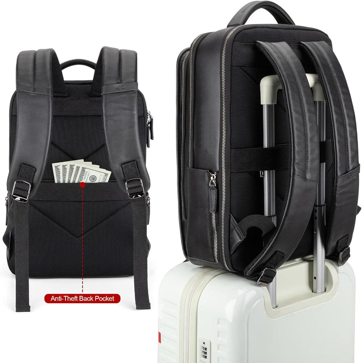 Tzowla Mochila de cuero para laptop, bolsa para hombres y mujeres,...