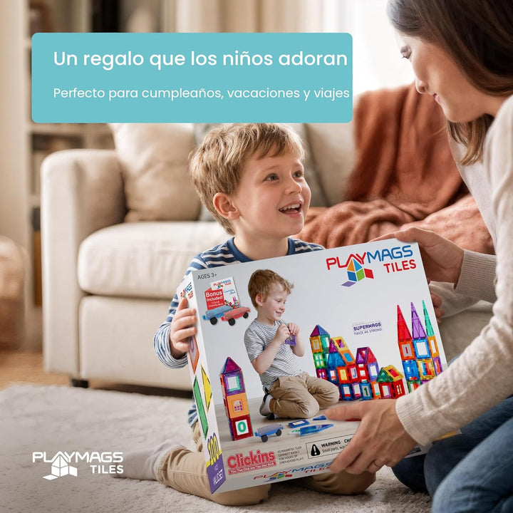 Playmags - Azulejos magnéticos para niños \u2013 Juego de construcc...