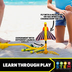 Stomp Rocket Stunt Plane Rocket Launcher Toy para Kids - 3 Foam Airplane Toy