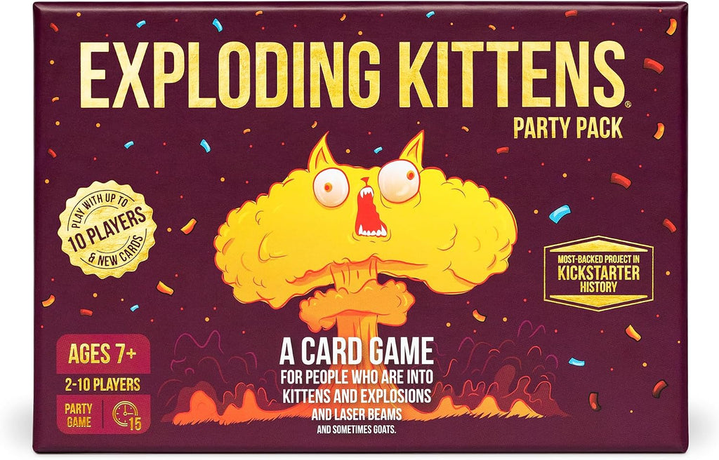 Exploding Kittens Paquete de fiesta, 2-10 jugadores, juego de cartas a