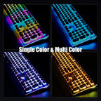 RK ROYAL KLUDGE Teclado mecánico para juegos S108 estilo máquina de...