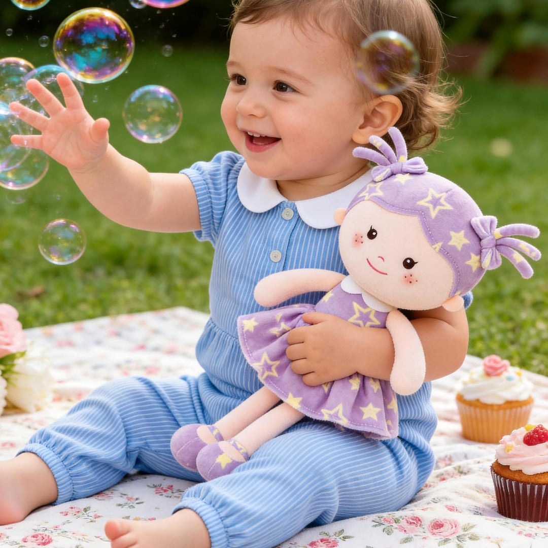 Onetoo - Muñeca de trapo de bebé de peluche suave para niñas, prime...