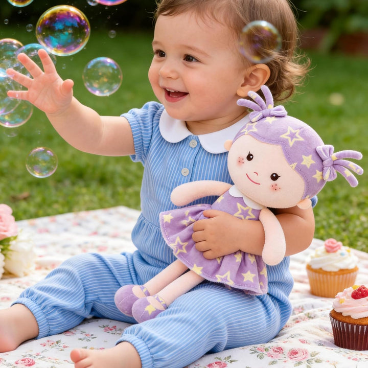 Onetoo - Muñeca de trapo de bebé de peluche suave para niñas, prime...
