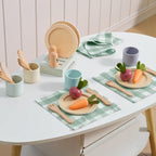 Platos de juego de madera para niños - Accesorios para cocina de juego