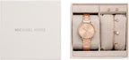 Reloj para mujer Michael Kors Pyper Two-Hand en acero inoxidable tono oro rosa (Modelo: MK7645SET)