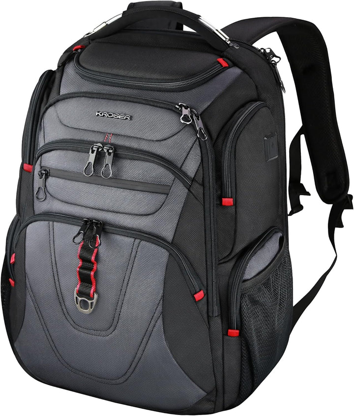 KROSER Mochila para laptop de viaje resistente al agua Mochila de d...