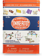 Tinkertoy - Juego de construcción retro de lata - 85 piezas