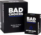 BAD CHOICES Juego de fiesta + set de After Dark – Divertido juego de cartas para adultos para amigos y noche de juegos | Divertido juego de mesa para conversación y rompehielos para fiestas, juegos previos, reuniones sociales e ideas de regalo divertidas