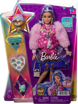 Muñeca Barbie Extra y accesorios con pelo largo color periwinkle, c...