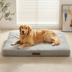 Cama para perro indestructible de 42 pulgadas XL, ortopédica impermeable a prueba de mordidas, almohadilla para perro resistente a las masticaciones, capacidad de 90 libras para perros