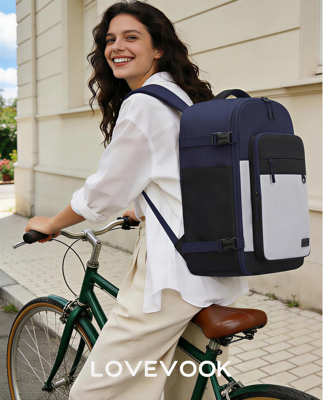LOVEVOOK Mochila de viaje aprobada por aerolíneas para laptop, 4 un...