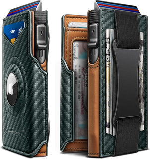 KEMISANT Billetera Airtag para hombre, delgada con bolsillo frontal...